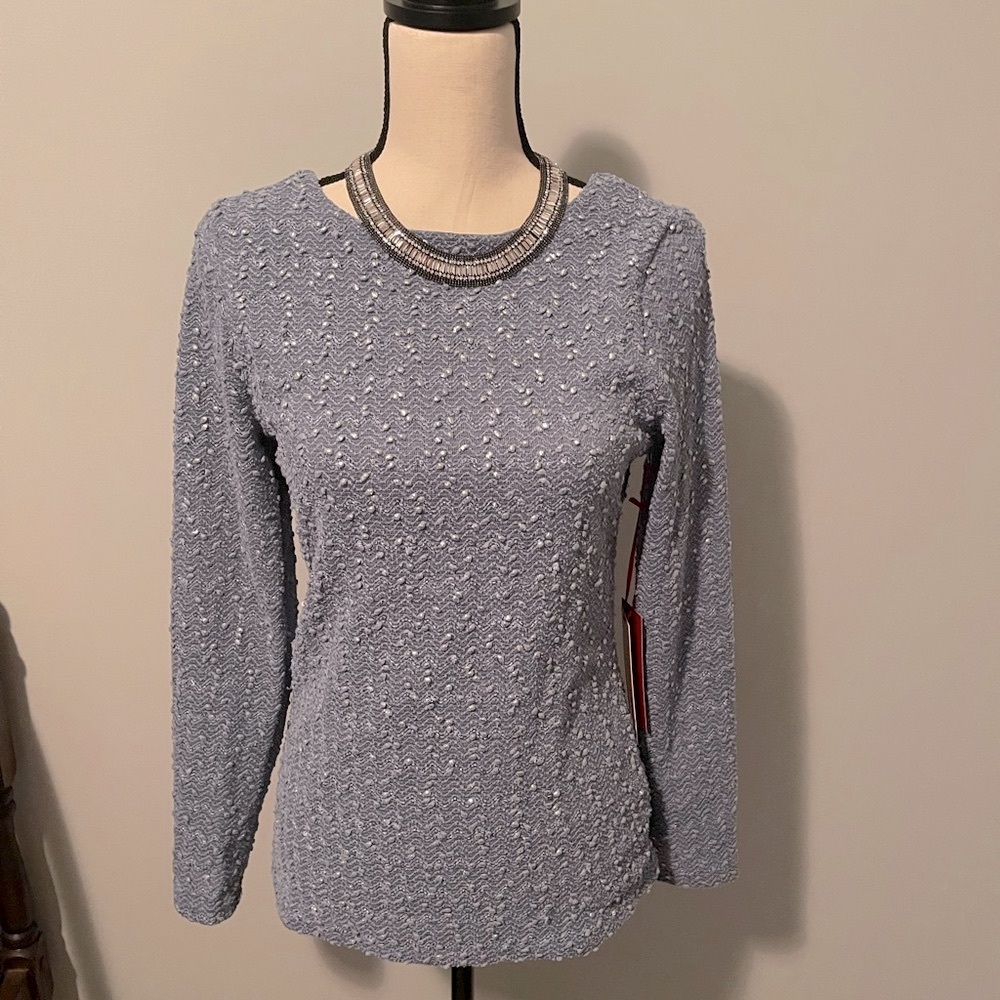 Jennifer Lopez Textured knit top size medium
